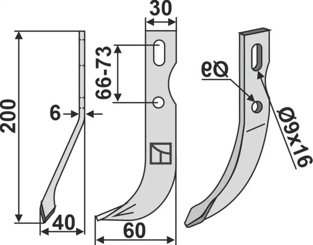 Universal Fräsmesser 300x30mm, links